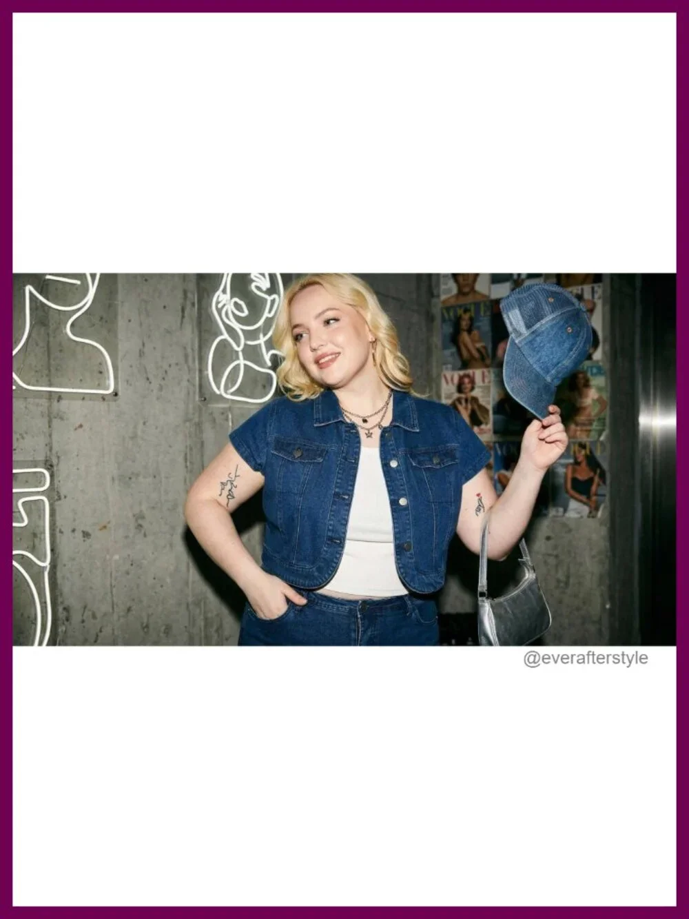 Plus Size Cropped Denim Jacket Button Down Y2K Streetwear Short Sleeve